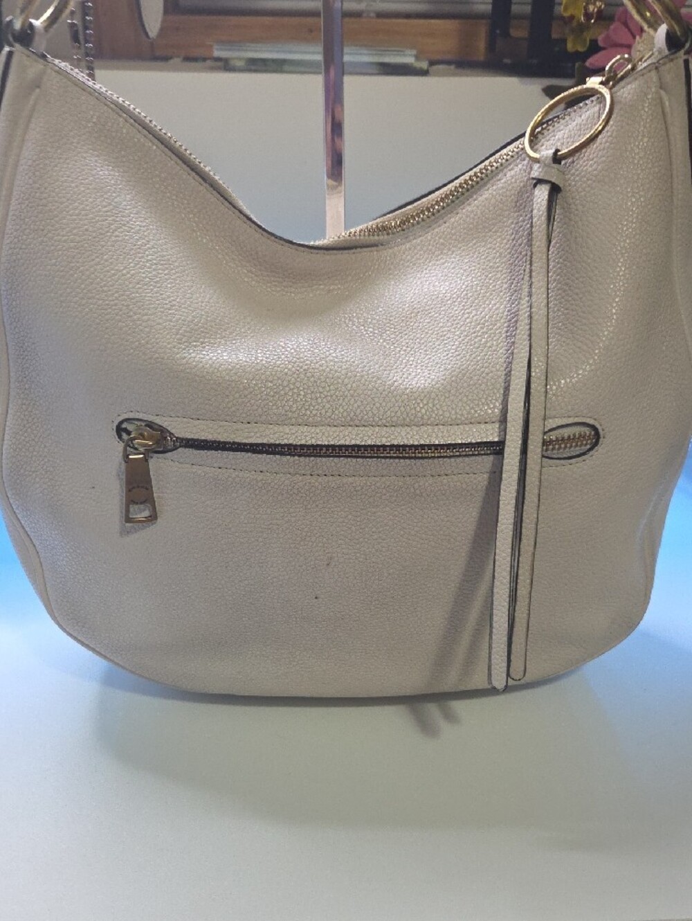 Coach Western Rivets/tea Rose Nomad Hobo Cream Leather - Picture 8 of 12